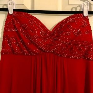 Strapless Beaded Gown